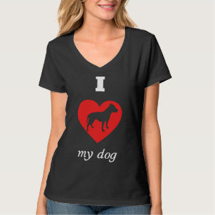 Pit Bull Terrier Ik hou van mijn hond T-shirt