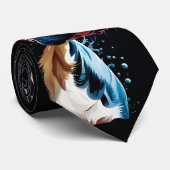 Pit bull terrier Portret Stropdas (Opgerold)