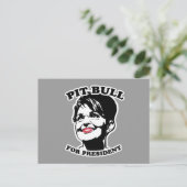 Pit Bull voor President Briefkaart (Staand voorkant)