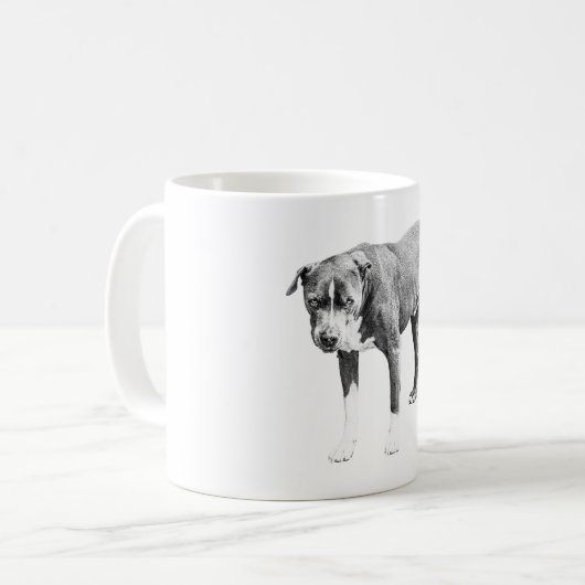 Pit Bull Winter Morning Mug (Devant gauche)