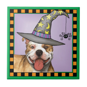 Pit Bull Witch Tegeltje
