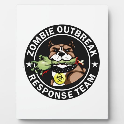 Pit Bull Zombie Outbreak Response Team Logo Fotoplaat (Voorkant)