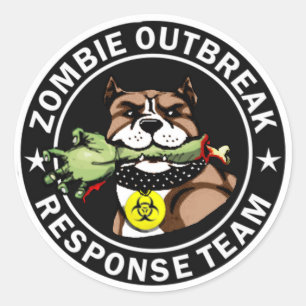 Pit Bull Zombie Uitbraak Respons Team Sticker