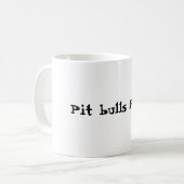Pit bulls ROCK! Koffiemok (Voorkant links)