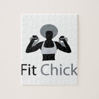 Pit Chick met Afro kettlebells Legpuzzel