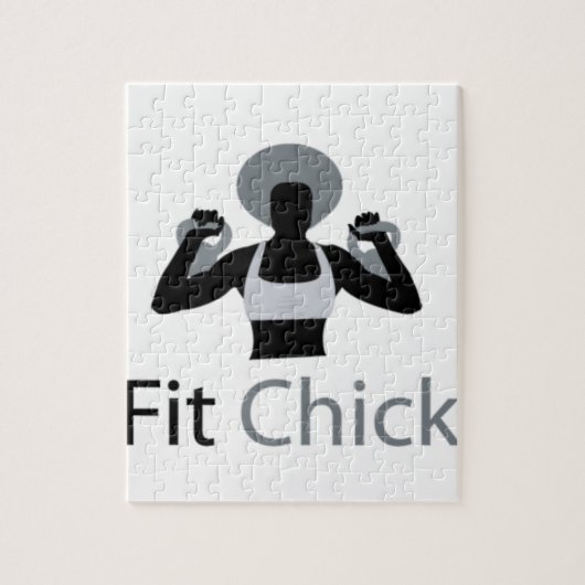Pit Chick met Afro kettlebells Legpuzzel (Verticaal)
