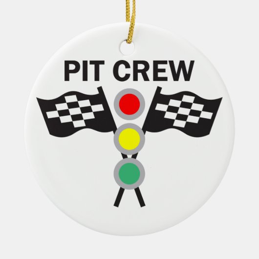 Pit Crew Keramisch Ornament (Voorkant)