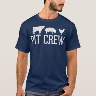 Pit Crew Koe Pig Chicken Barbecue T-shirt