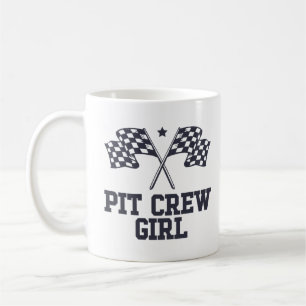 Pit Crew Meisje Racing Enthousiast Racer Verjaarda Koffiemok