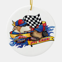 Pit Crew/Pit Bull Racing Keramisch Ornament
