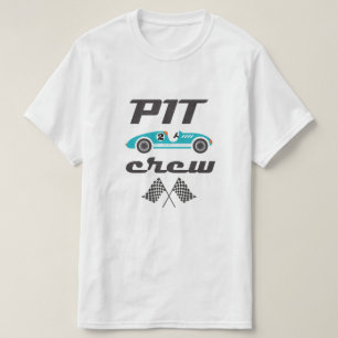 Pit Crew Shirt, Verjaardagsauto Shirt, Verjaardags T-shirt