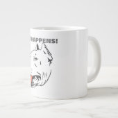 Pit gebeurt Funny Pit Bull Jumbo Coffee Mok (Voorkant rechts)