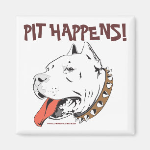 Pit gebeurt Funny Pit Bull Terrier Magnet Magneet