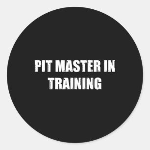 Pit Master in Training Master De kunst van BBQ Coo Ronde Sticker