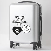 Pit Pull Love Sticker (Koffer)