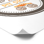 Pit Stop Monster Trucks Verjaardagsteken Poster (Hoek)