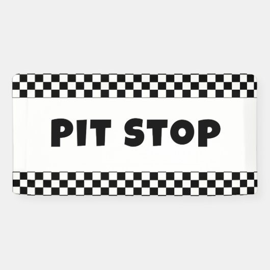 Pit Stop Party Welcome Banner | Racing Birthday (Horizontaal)