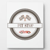 Pit Stop Verjaardag Tafelblad Plaque met Ezel Fotoplaat (Voorkant)