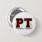 pit zwarte rode stipjes ronde button 5,7 cm (Voorkant /achterkant)