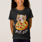 Pit-zza ! T-shirt Pit Bull & Pizza (Devant)