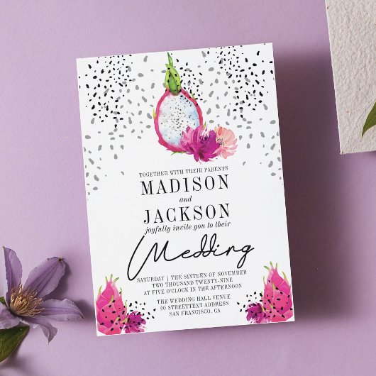 Pitaya Elegante Trouw  Kaart