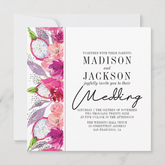 Pitaya Faire-part de mariage (Devant)