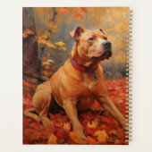 Pitbull à l'automne Feuilles automne Inspiration (Dos)