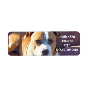 Pitbull-adresetiketten Etiket