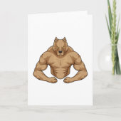 Pitbull als extreme Bodybuilder Kaart (Voorkant)
