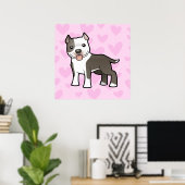 Pitbull / American Staffordshire Terrier Love Poster (Thuiskantoor)
