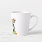 Pitbull Art Latte Mug (Droite)