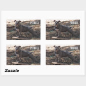 Pitbull avec Stickers Skateboard (Feuille)