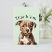 Pitbull bedankkaart  (Staand voorkant)