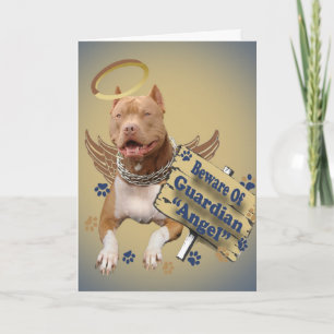 Pitbull Beware van Guardian Angel Gifts Kaart