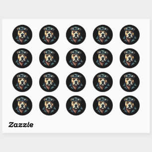 Pitbull Biker Ronde Sticker