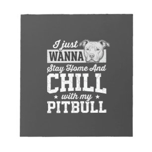 Pitbull Blijf Thuis En Ontspan Design Notitieblok