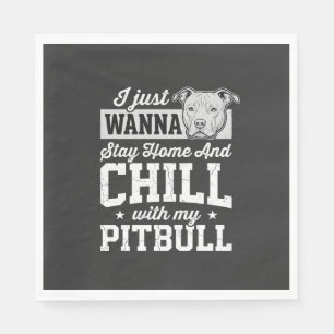 Pitbull Blijf Thuis En Ontspan Design Servet