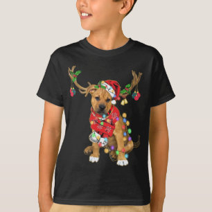 Pitbull bokser mixer geweldige Reindekerst Ligh T-shirt