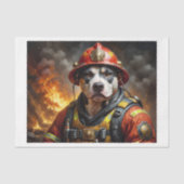 Pitbull brandweerman - tissuepapier (Voorkant)