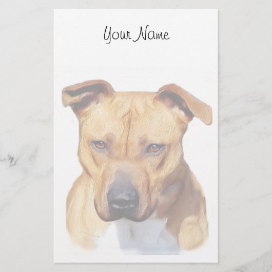 Pitbull briefpapier (Voorkant)