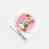 Pitbull bruiloft servetten met honden Foto (Hoek)