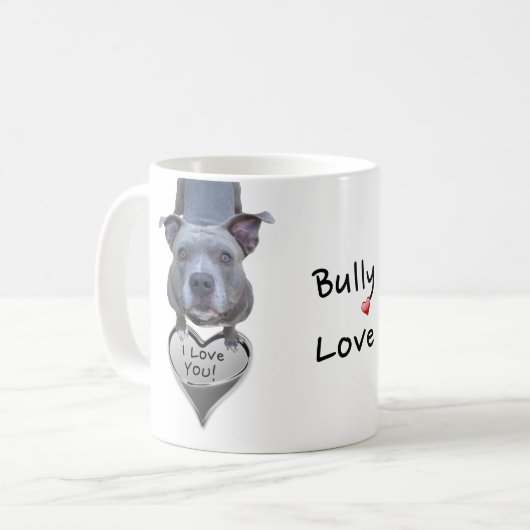 Pitbull Bully Love Mug (Devant gauche)
