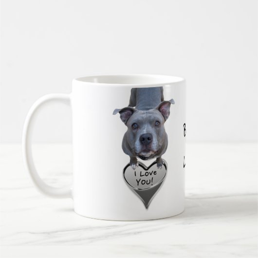 Pitbull Bully Love Mug (Gauche)