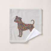 Pitbull Butterfly Silhouette Art | Bully Dog Lover (Gant de toilette)