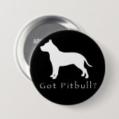 Pitbull Button-Black Ronde Button 7,6 Cm (Voorkant /achterkant)