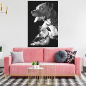 Pitbull Canvas Afdruk (Insitu (Woonkamer))