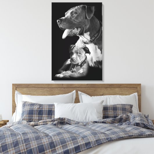 Pitbull Canvas Afdruk (Insitu (Slaapkamer))