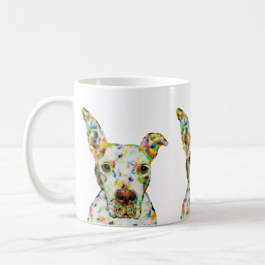 Pitbull Chien 11 oz. Mug (Gauche)