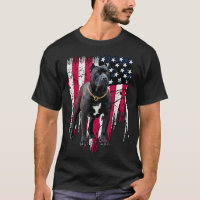 Pitbull Chien Drapeau américain Magnifique T-shirt