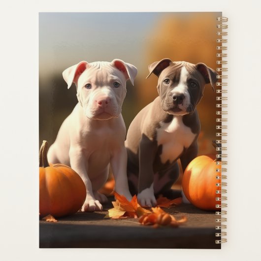 Pitbull Chiot Automne Citrouille de plaisir (Dos)